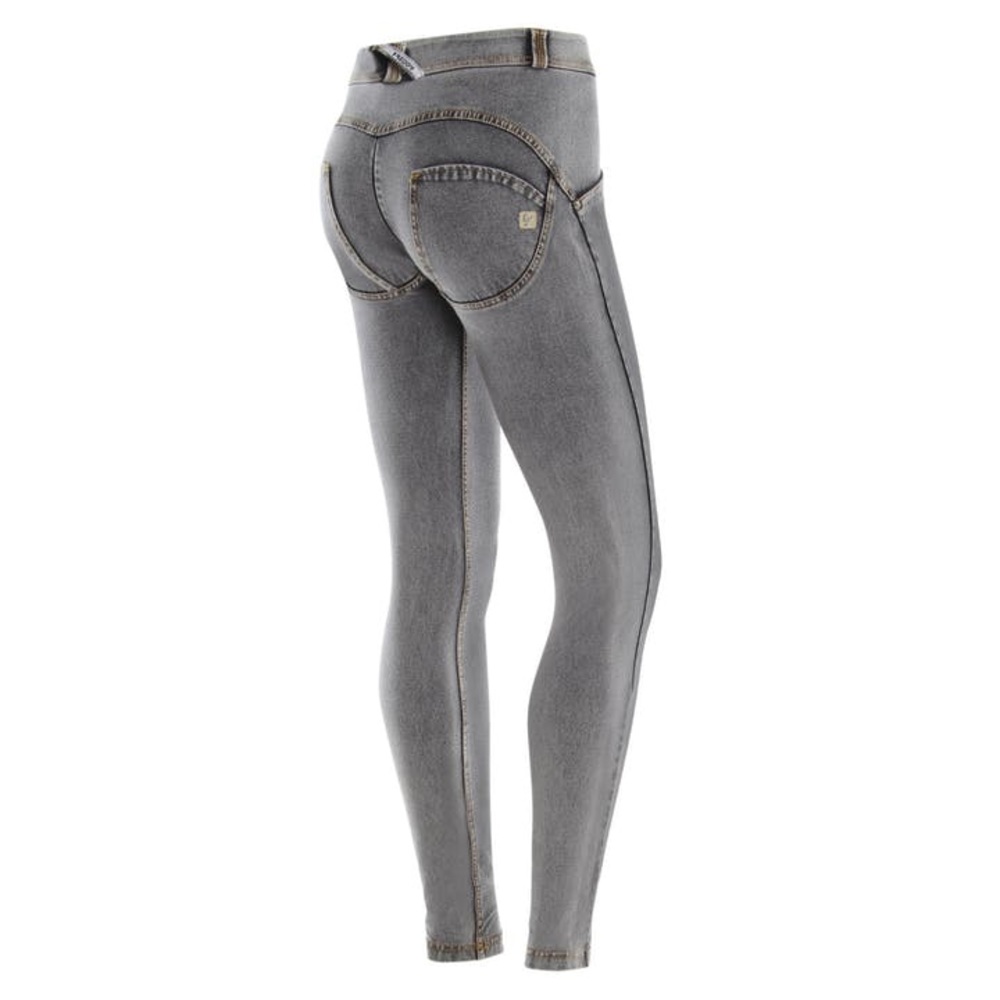 Freddy Mid Waist Full Length Grey Denim Jeans